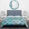 Designart 'Natural Blue Circle' Geometric Bedding Set - Duvet Cover & Shams
